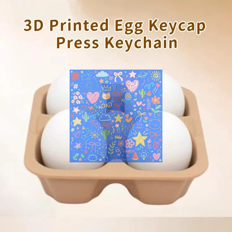 3D Printing Keycaps - 3D Printed Button Clicker Keyring Egg
