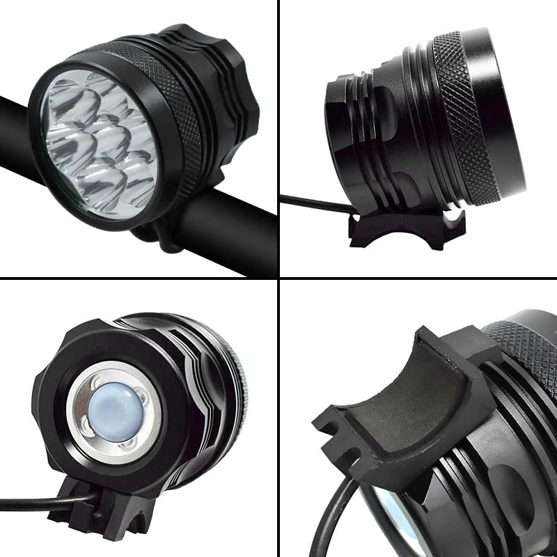 10000 Lumen Bicycle Light 7*XML T6 LED Bike Headlight Front Lamp 18650 Battery Cycling Lantern Handlebar Flashlight 3 Modes