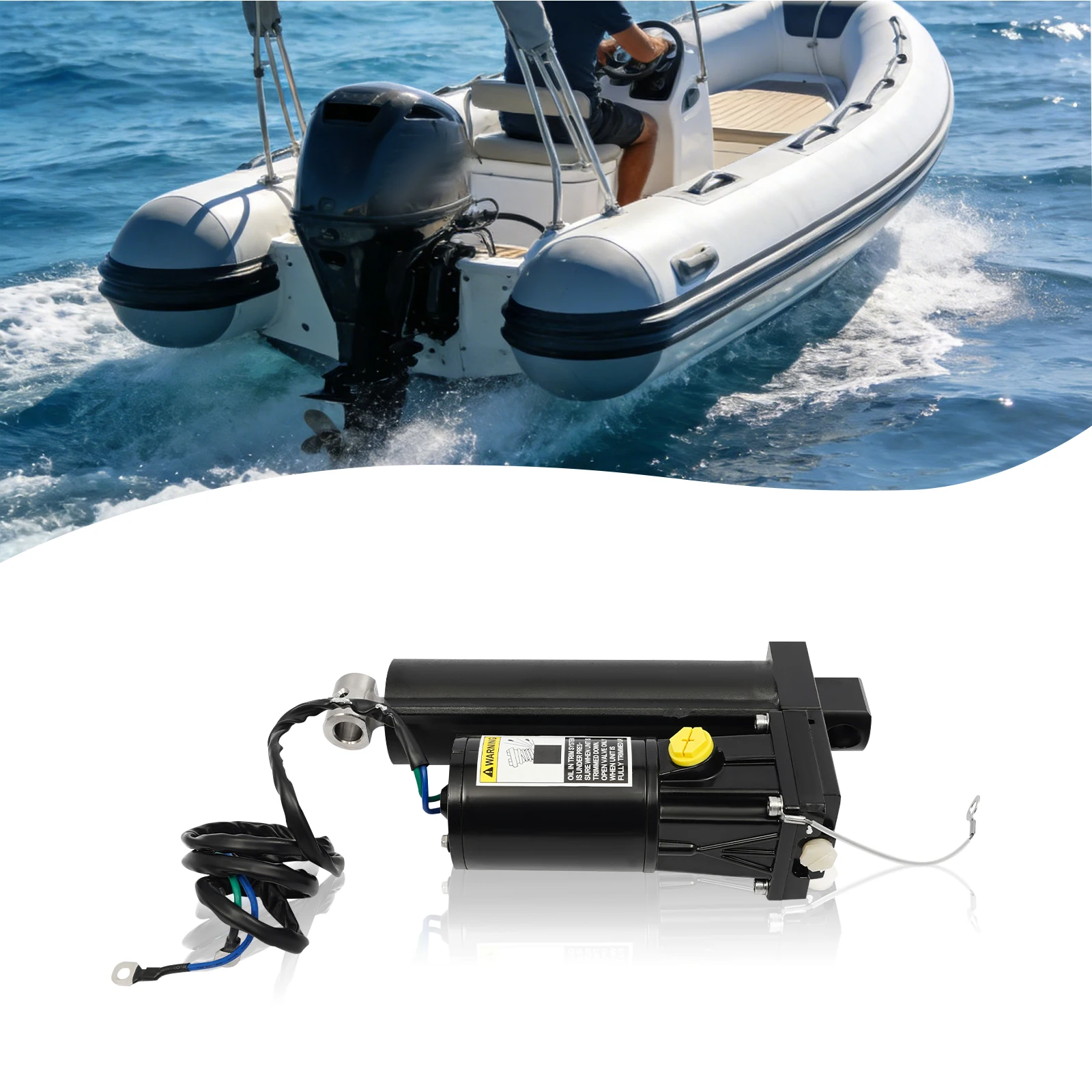 

500W Outboard Power Tilt & Trim Assembly, 4 Stroke Power Trim Assembly, Outboard Boat Engine Power Trim Tilt Assembly 40-60HP