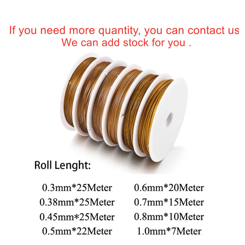 1 Roll/lots 0.3-1.0mm Resistant Strong Line Stainless Steel Wire Tiger Tail Beading Wire For Jewelry Making Finding