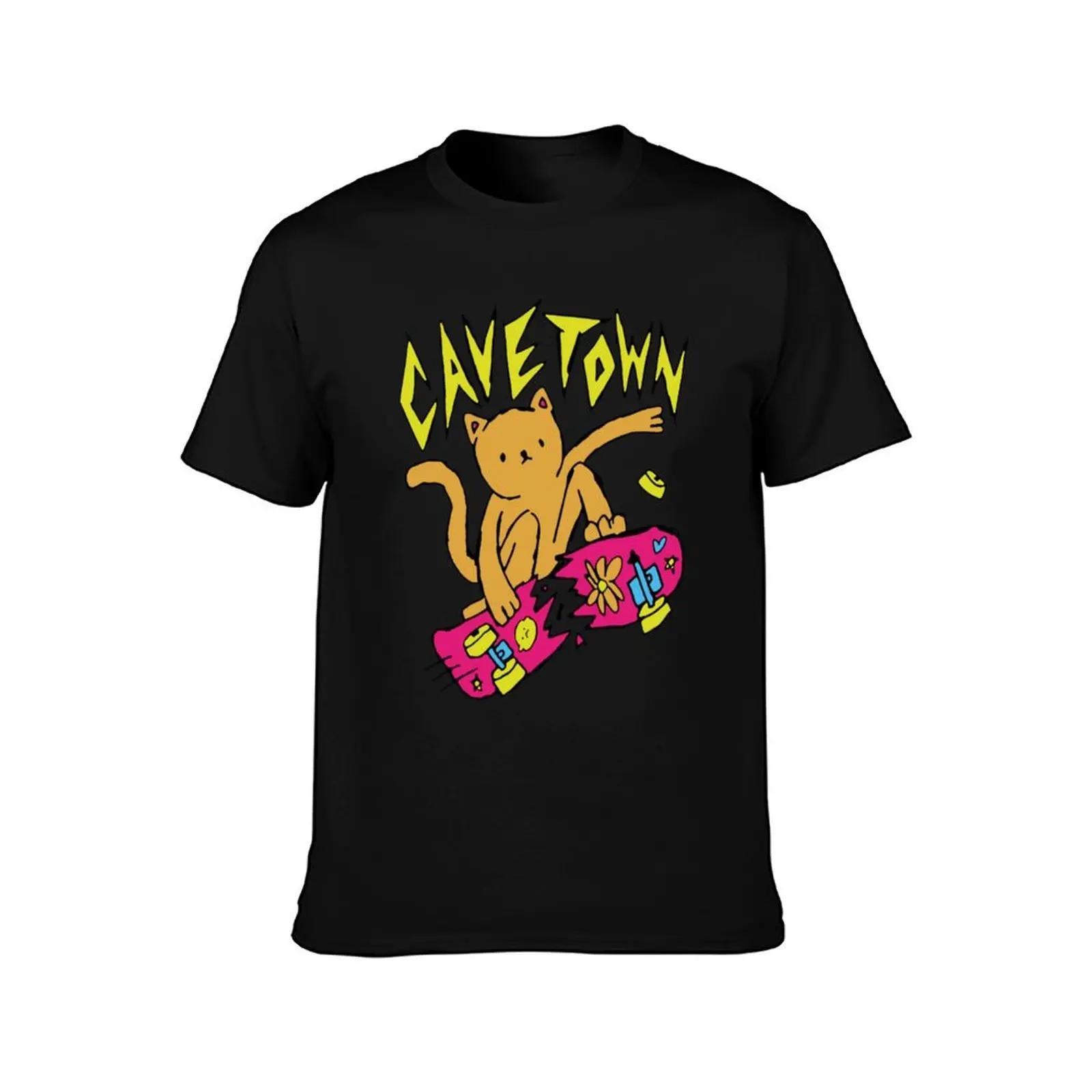 cavetown T-Shirt, Summer Casual Cotton Tee, Oversized Streetwear Tops, Vintage Graphic Print, Loose Fit Short Sleeve