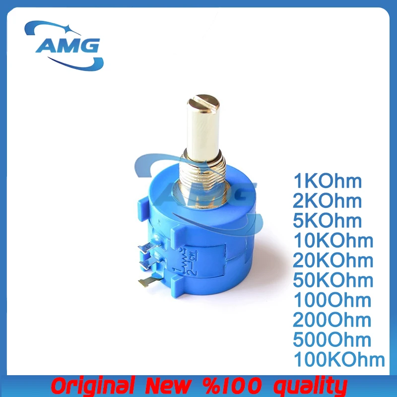 1PCS X.H.Y 3590S 3590S-2 Precision Potentiometer 100R 200R 500R 1K 2K 5K 10K 20K 50K 100K Ohm Multi-turn potentiometer