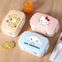 Hello Kitty Kuromi Lunch Box Bento Cases Food Storage Organizer Case Boxes Storage Fruit Snack for Go Out Lunch Container