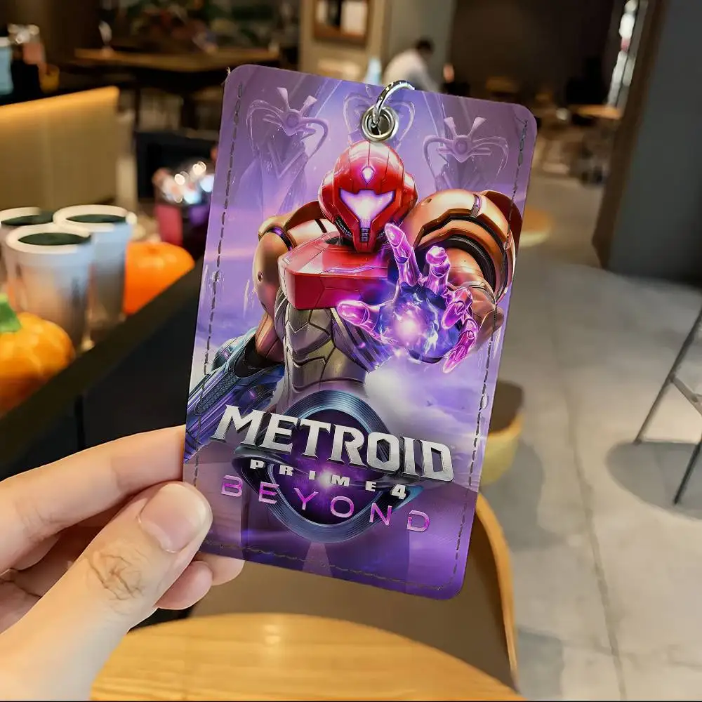 لعبة M-Metroid P-Prime-S 4 حامل بطاقة المفاتيح حلقة رئيسية قفل الباب الوصول واقية للهدايا الأمنية