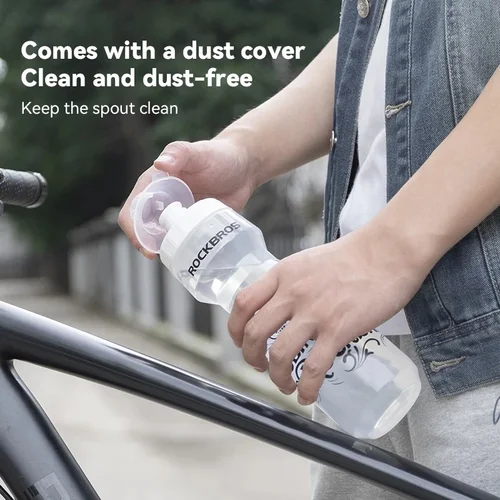 Imagen 2 del producto ROCKBROS-botella de agua para bicicleta de 750ml con soporte, jaula para deportes, correr, montar, acampar, senderismo, hervidor, portabotellas para bicicleta a prueba de fugas