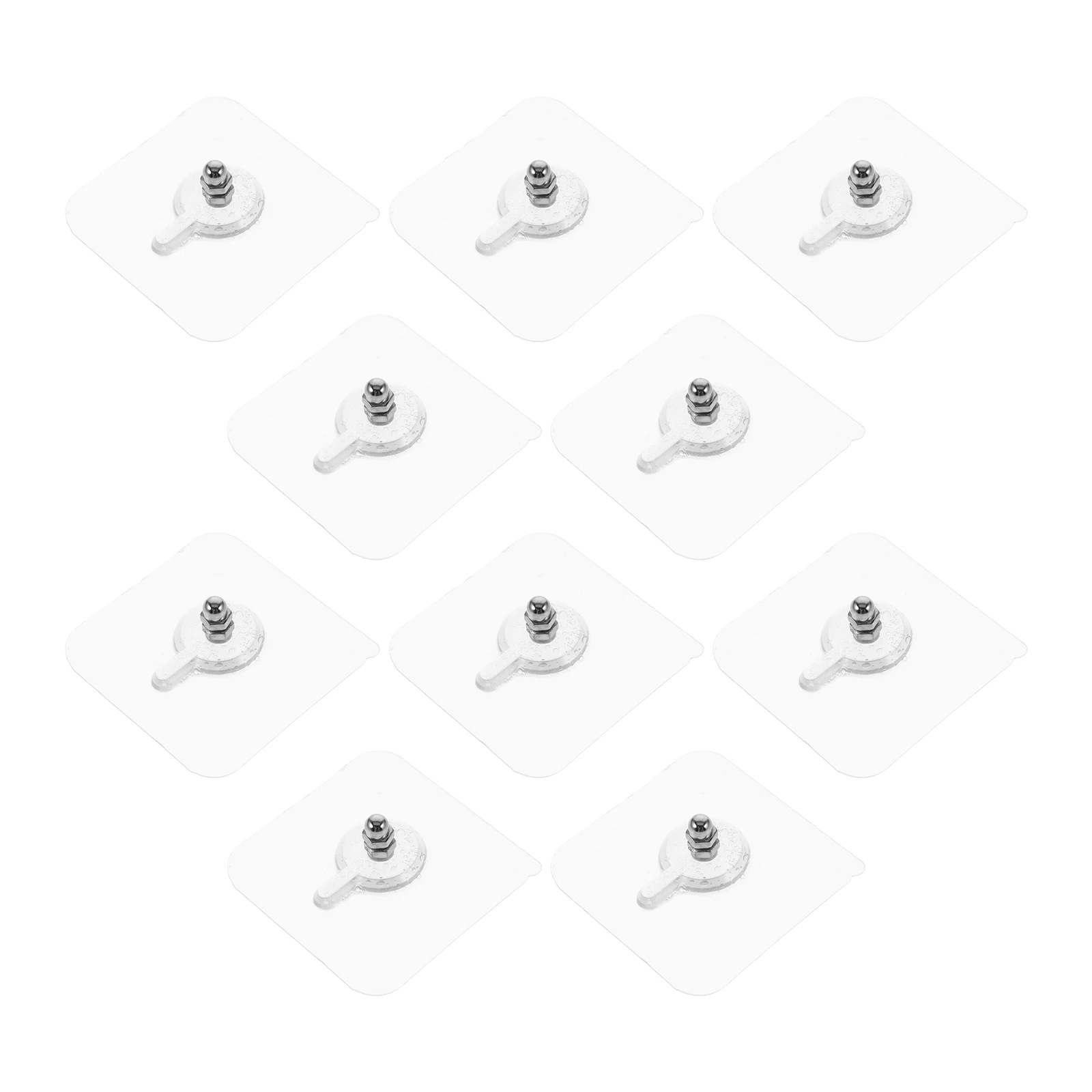 

10pcs No Screw Stickers 6x6mm Thick Adhesive Wall Hooks Non-marking Non-Trace Hook Hangers Home Decor Universal Hooks
