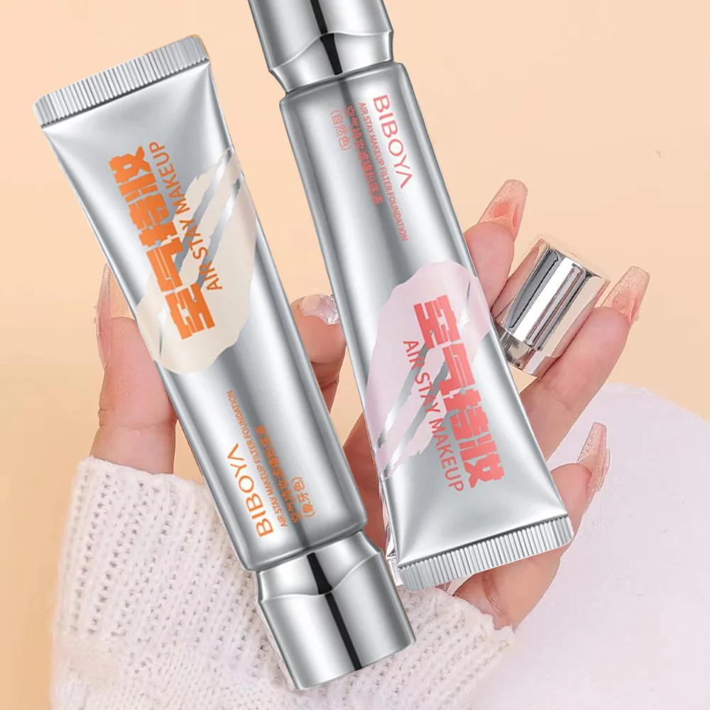 30g Waterproof Liquid Foundation Face Makeup Base Moisturizing Invisible Pore Concealer BB Cream with Brush Korean Cosmetics