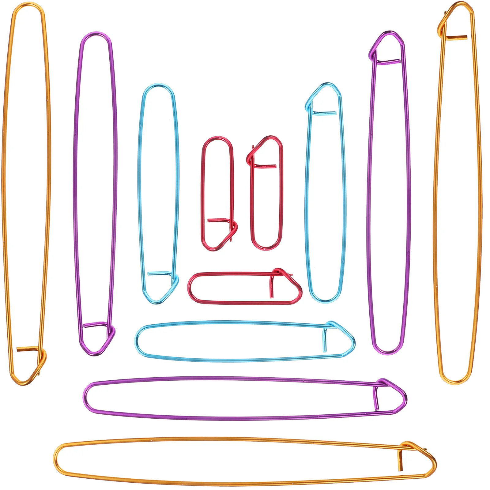 12 قطعة مجموعة أصحاب غرزة الحياكة 4 أحجام 6 سنتيمتر 12 سنتيمتر 17 سنتيمتر 20 سنتيمتر ألوان متنوعة الألومنيوم الكروشيه دبابيس الأمان ل الغزل الحرفية آمنة #3