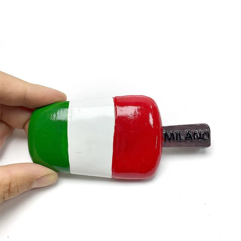 Italy Milan Ice Cream Shape 3D Resin Fridge Magnet Italian Flag Refrigerator Magnets Imanes para Refrigerador Aimants Frigo