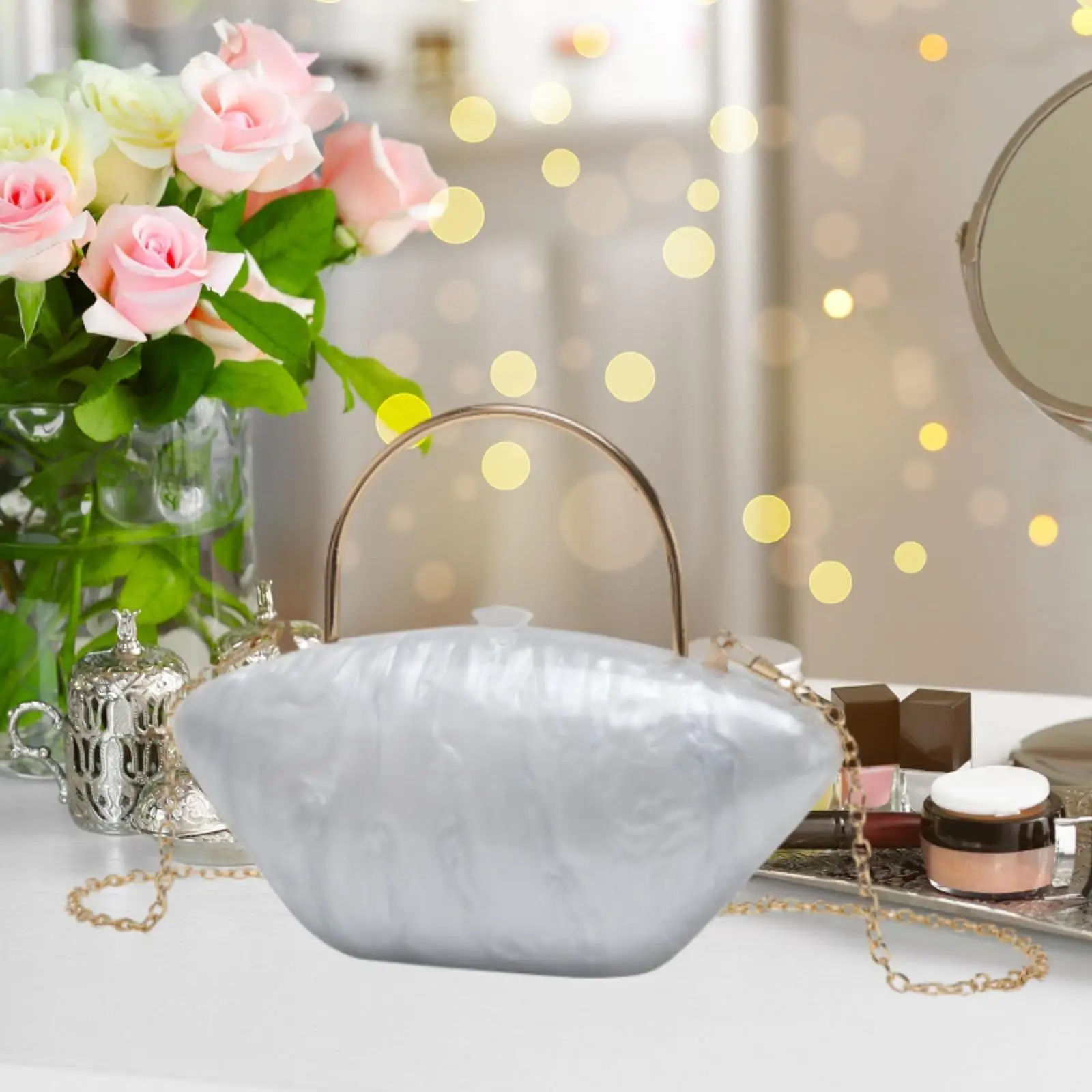 Evening Clutch Purse Lightweight Crossbody Bag for Wedding Shopping Travel