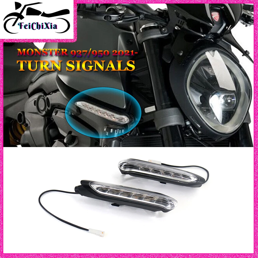 New Motorcycle Turn Signal Light LED Indicator For Ducati Monster 950 2021 2022 2023 DUCATI MONSTER 937 Warning Light