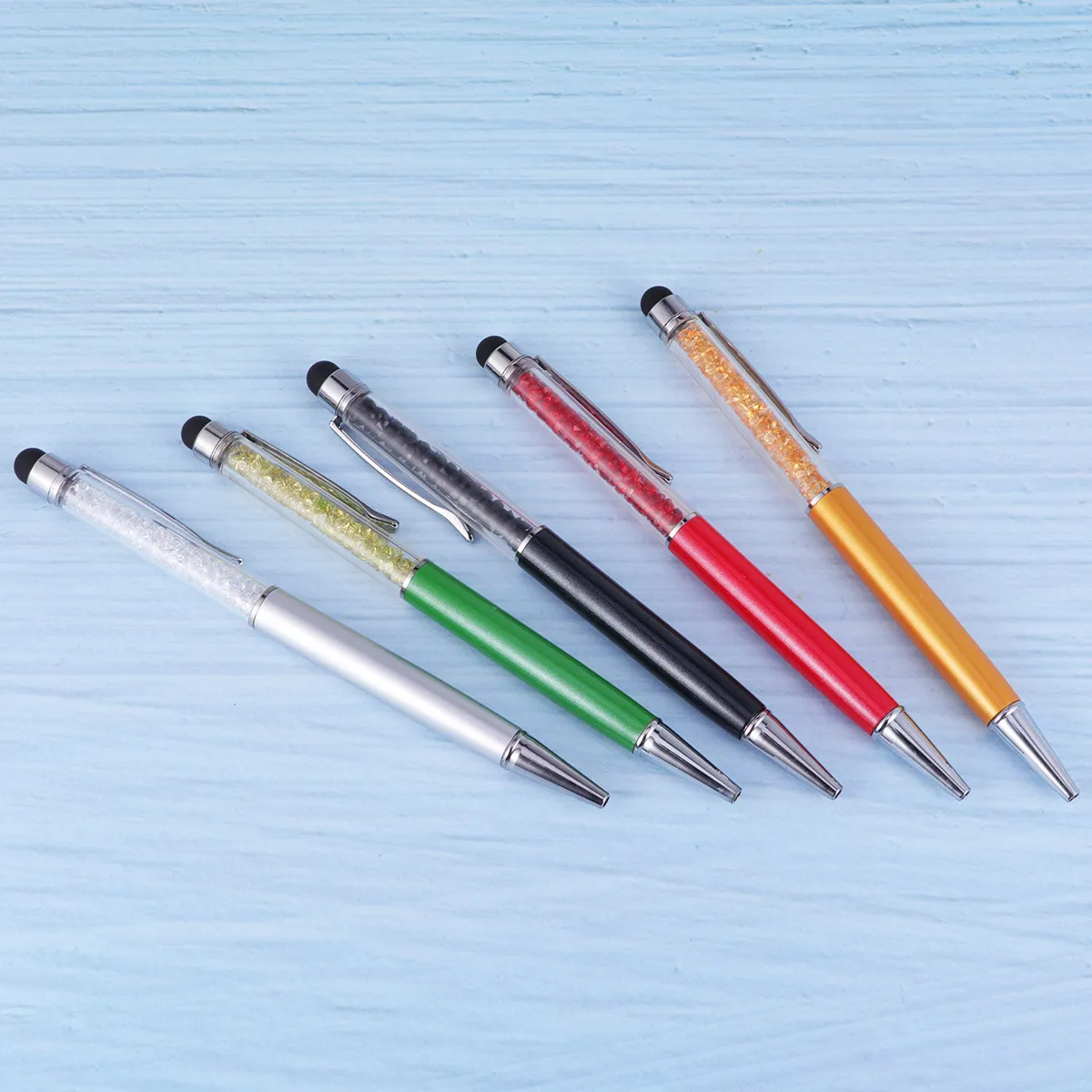 5Pcs Multifunctional Crystal Stylus Pen Rhinestone Decorated Capacitive Stylus for Smartphone Pc Writing