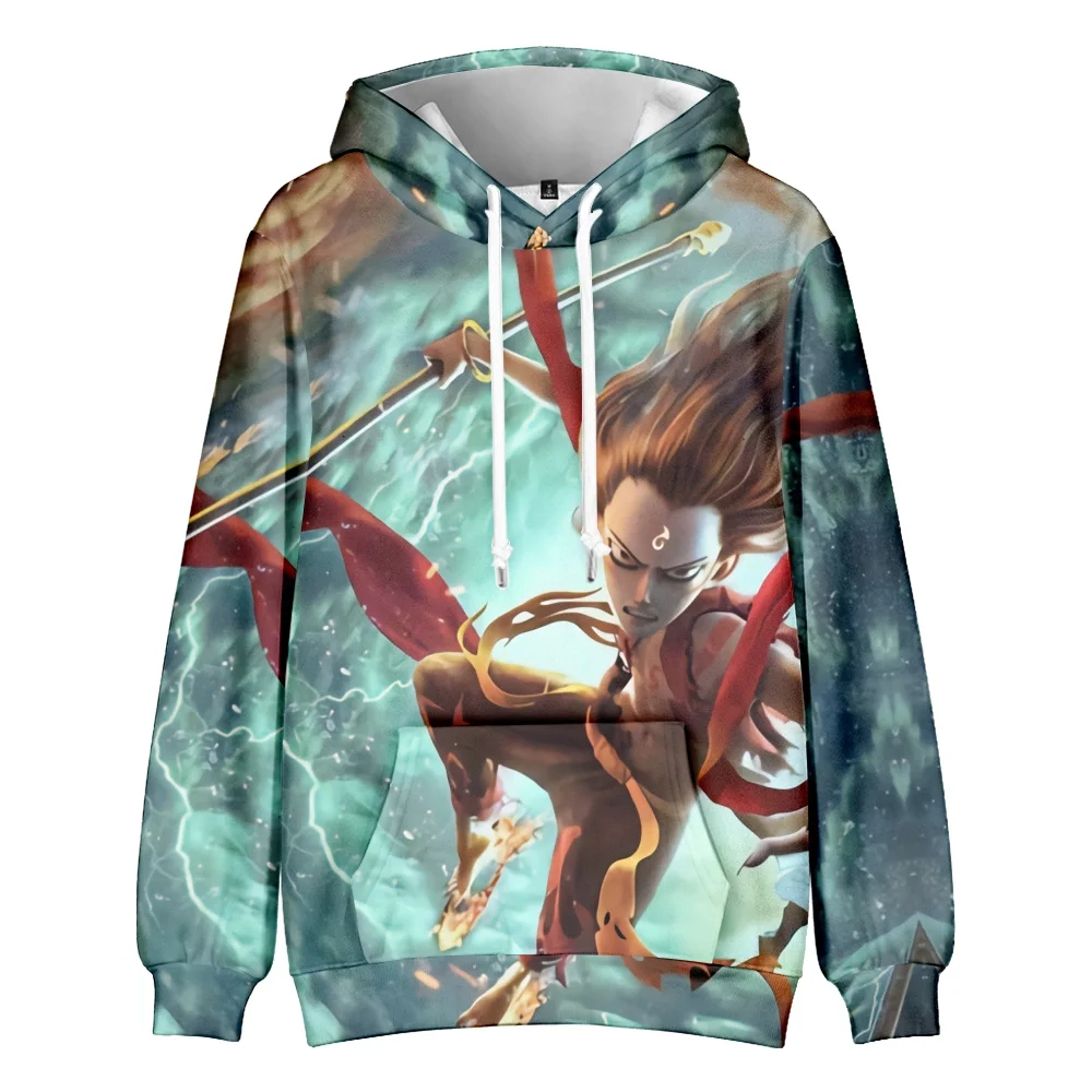 Ne Zha 2 Anime Felpa con cappuccio Pullover a maniche lunghe Nezha Stampa Cappotto 2025 Nuove donne Uomini Giacca Vestiti Costume Cosplay