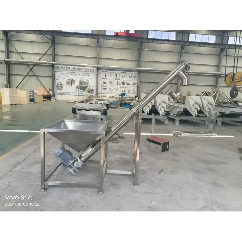 Grain/Soil/Mineral Stainless Steel Small Auger Conveyor with Hopper