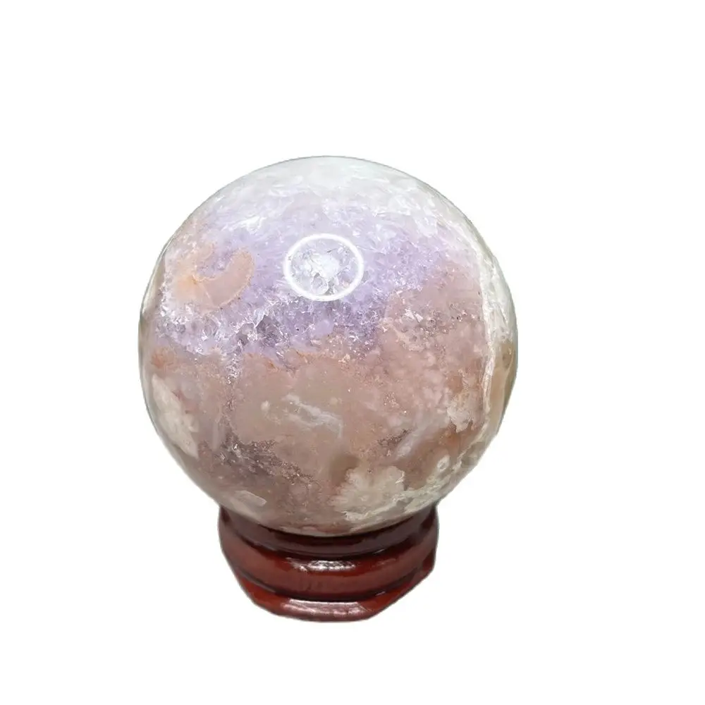 Pink Amethyst Ball Natural Gemstone Glistening Geode Agate Home Room Feng Shui Decoration Holiday Gift Witchcraft Stone Healing