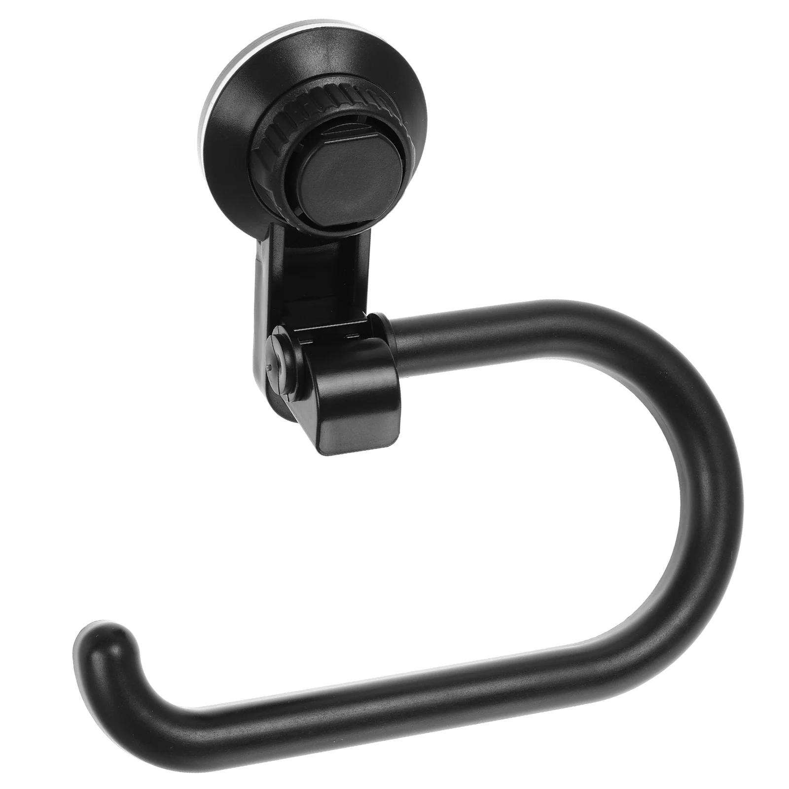 

Portable Suction Cup Paper Towel Holder Hook Bowl Abs Black Toilet Bathroom Tissue