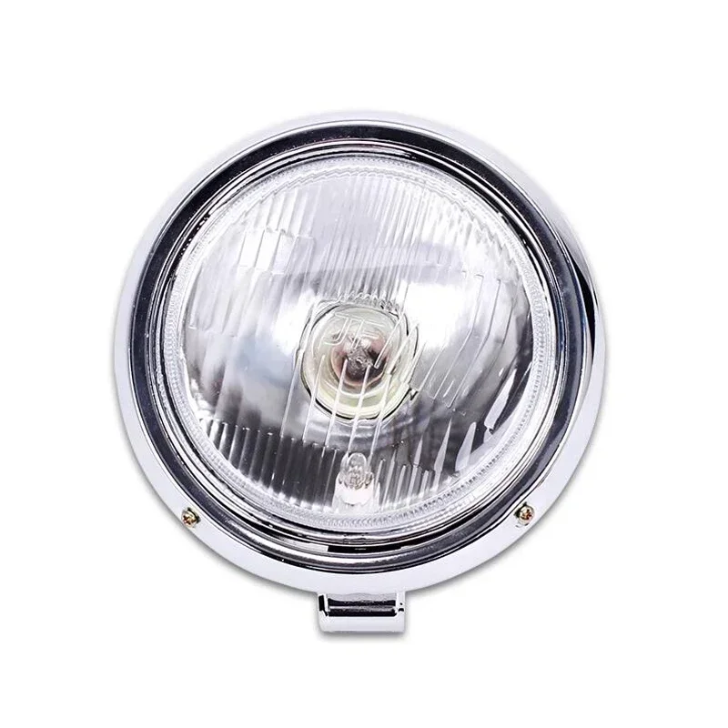 Motorcycle Universal DC 12V Headlight Headlamp For Harley 883 HONDA Steed VLX 400 Shadow 600 Magna 250 Chrome Running Light