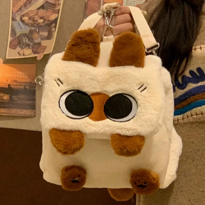 

Mini Small Backpack Cat-Shaped Backpack Sell Well Cute Siamese Cat Plush Backpack Student Shoulder Bag Messenger Bag