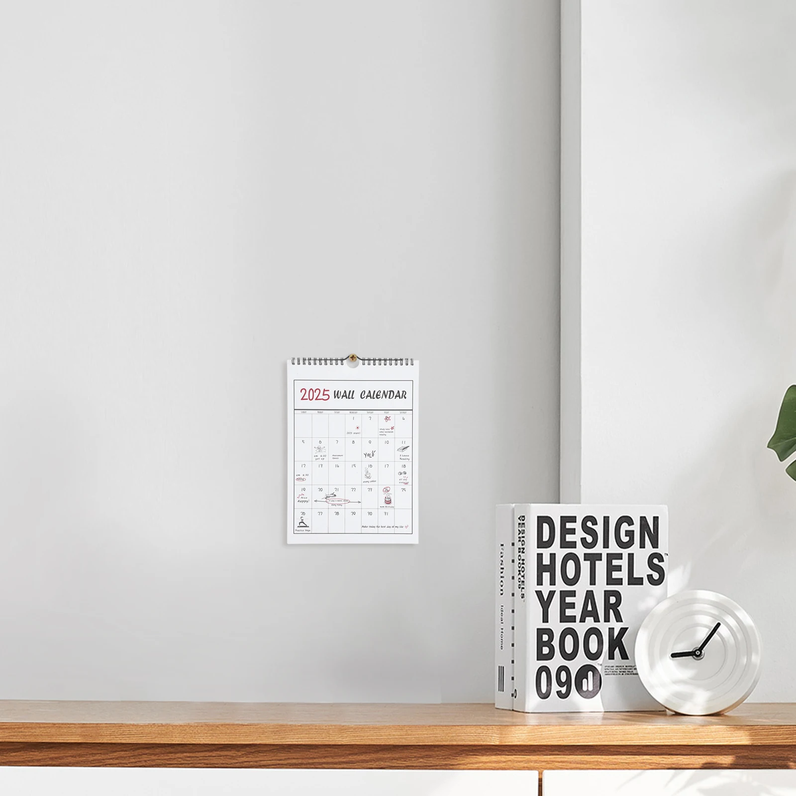 جدار إمداد مكتبي معلق منزلي إبداعي 2024-2025 مخطط شهري دقيق عائلي كبير ورق أسود للاستخدام اليومي للنساء #5