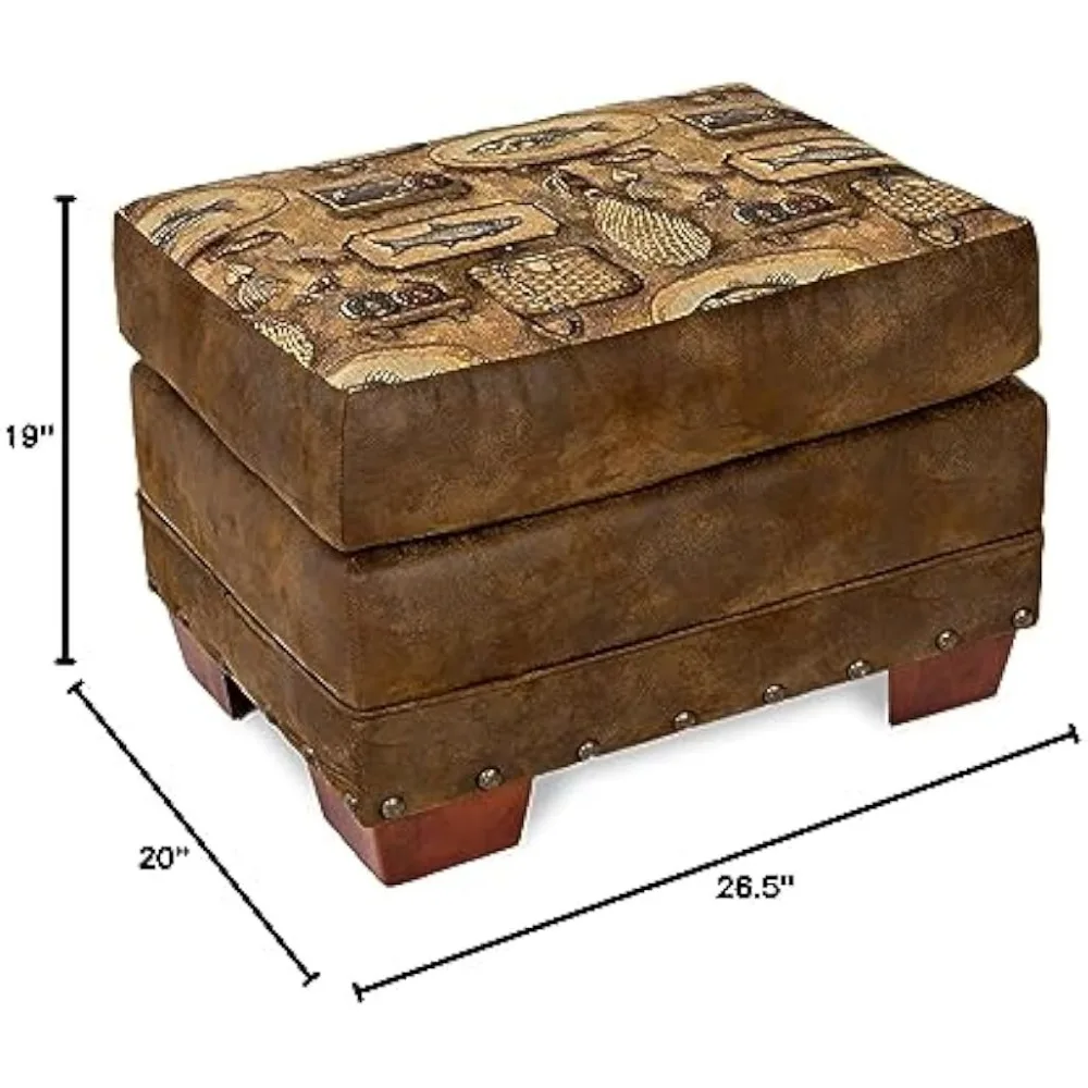 Пуфик модели River Bend, коричневый