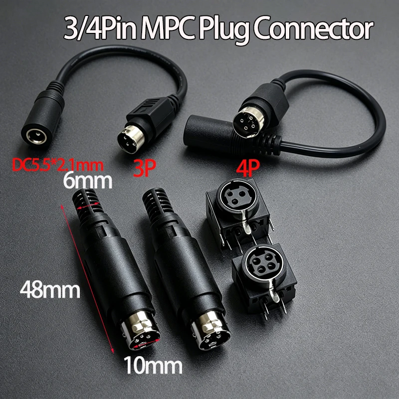 1-10PCS MPC Terminal Socket Din-322s Terminal With Spring Round Head Buckle Suitable For Tablet Gaming Tv Vcr Power Supply