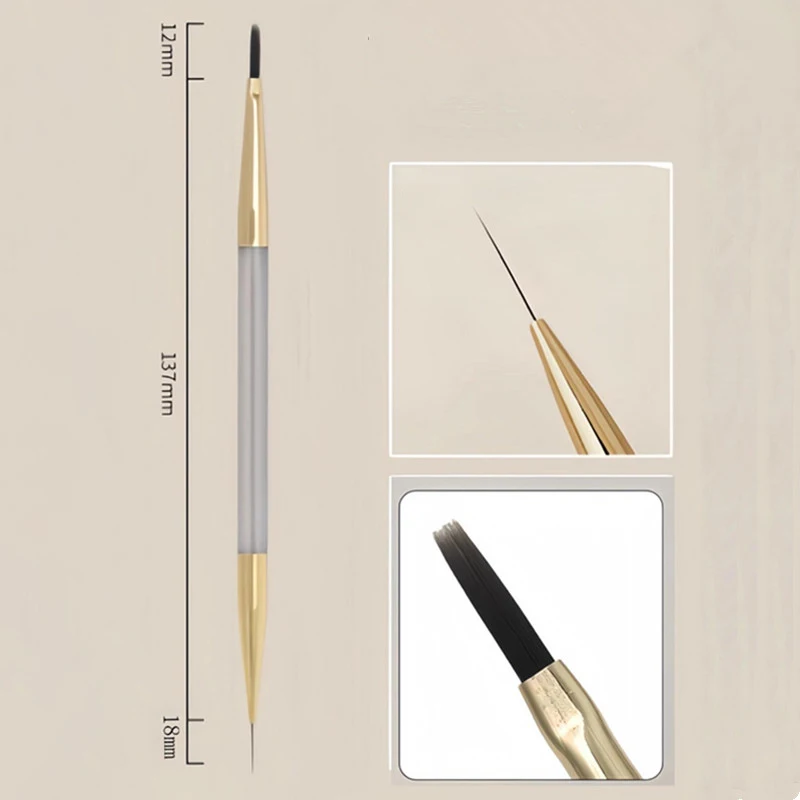 1PCS Nail Art Brush Multifunctional Stripe Liner Brushes Modeling Water Ripple DIY Design Hard Bristle Brush Nail Art Tools