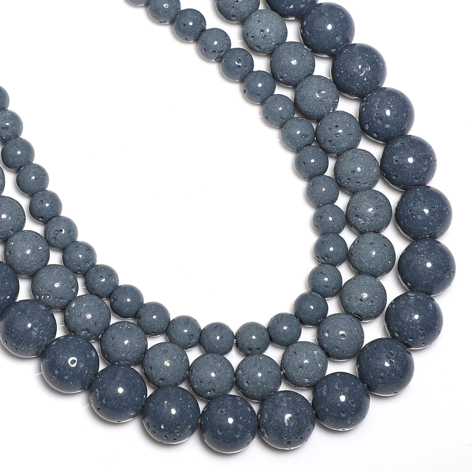 الحجر الطبيعي الأزرق المرجان الخرز الجولة 6 مللي متر 8 مللي متر 10 مللي متر فضفاض خزر عازل لصنع المجوهرات سوار ذاتي الصنع قلادة الإكسسوار