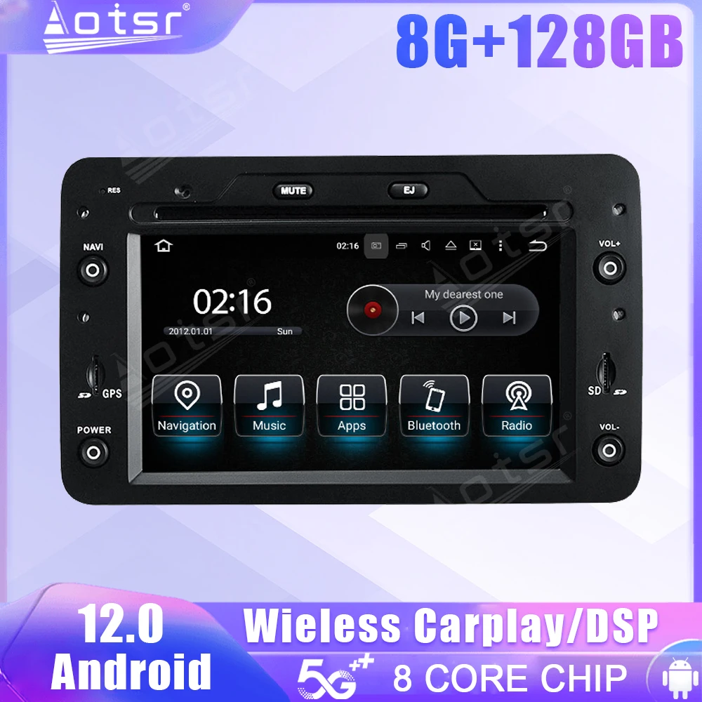 128G For Alfa Romeo Spider 2006 2007 2008 2009-2012 Car Radio Carplay Multimedia Vedio Player GPS Auto Navi Stereo DVD Head Unit