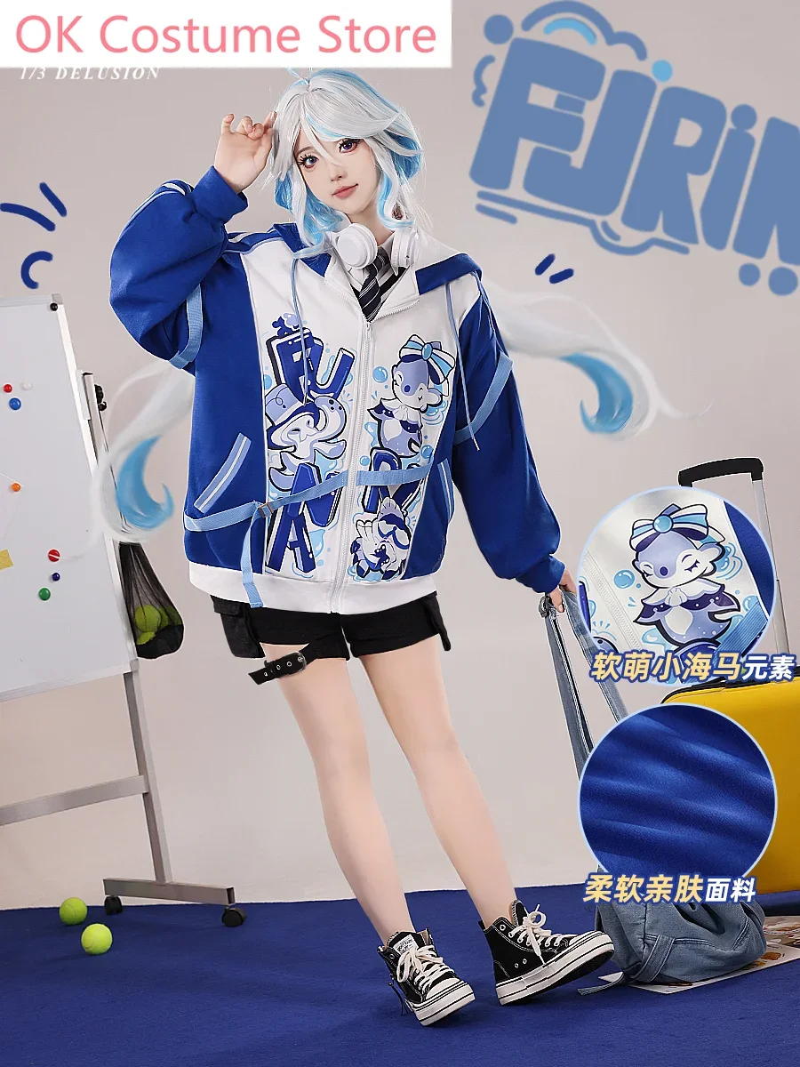 

Three Point Delusion Genshin Impact Furina De Fontaine Sweatshirts Daily Cosplay Costume Cos Game Anime Party Uniform Hallowen