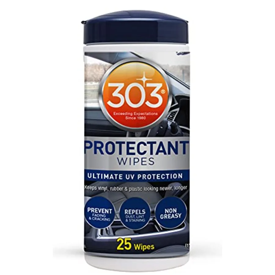 

Automotive Protectant Wipes - Helps Prevent Fading and Cracking, Repels Dust, Lint and Staining, Superior UV Protection and Res