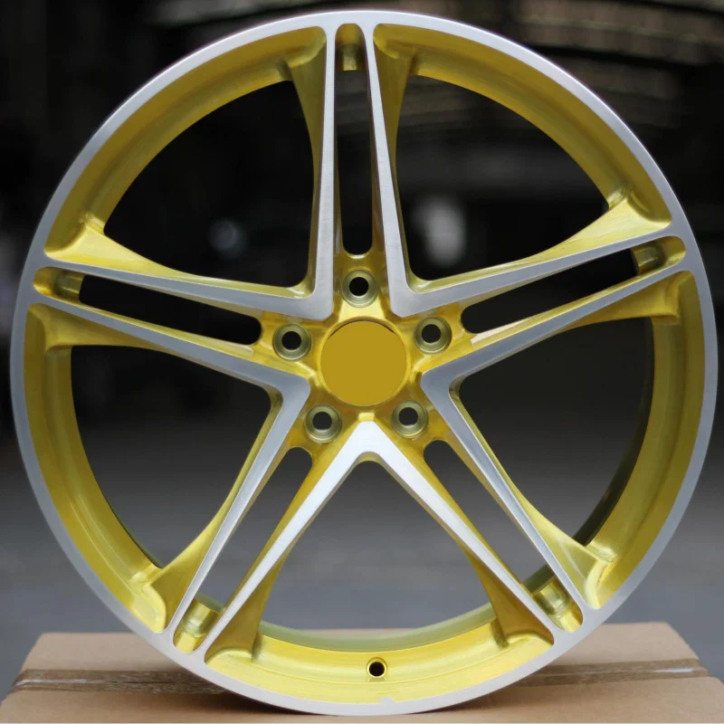 

171-inch Brushed Gold Aluminum Alloy Forged Wheel Hub6061Material modification wheels suitable for various car models