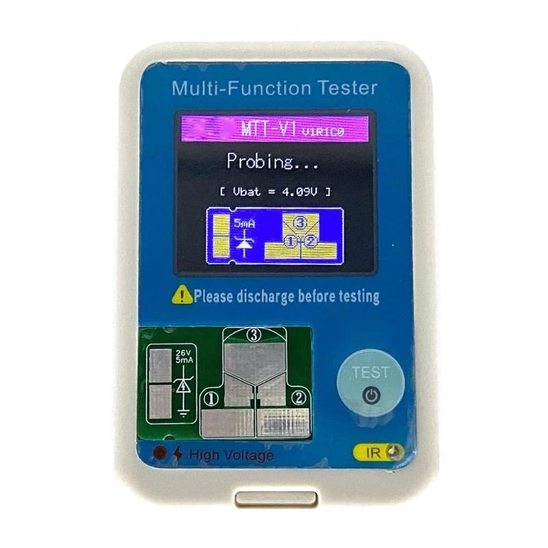 

652F Transistor Meter,MultiFunction Capacitance Resistance Tester Transistor Meter for Diode Triode Capacitors Resistors