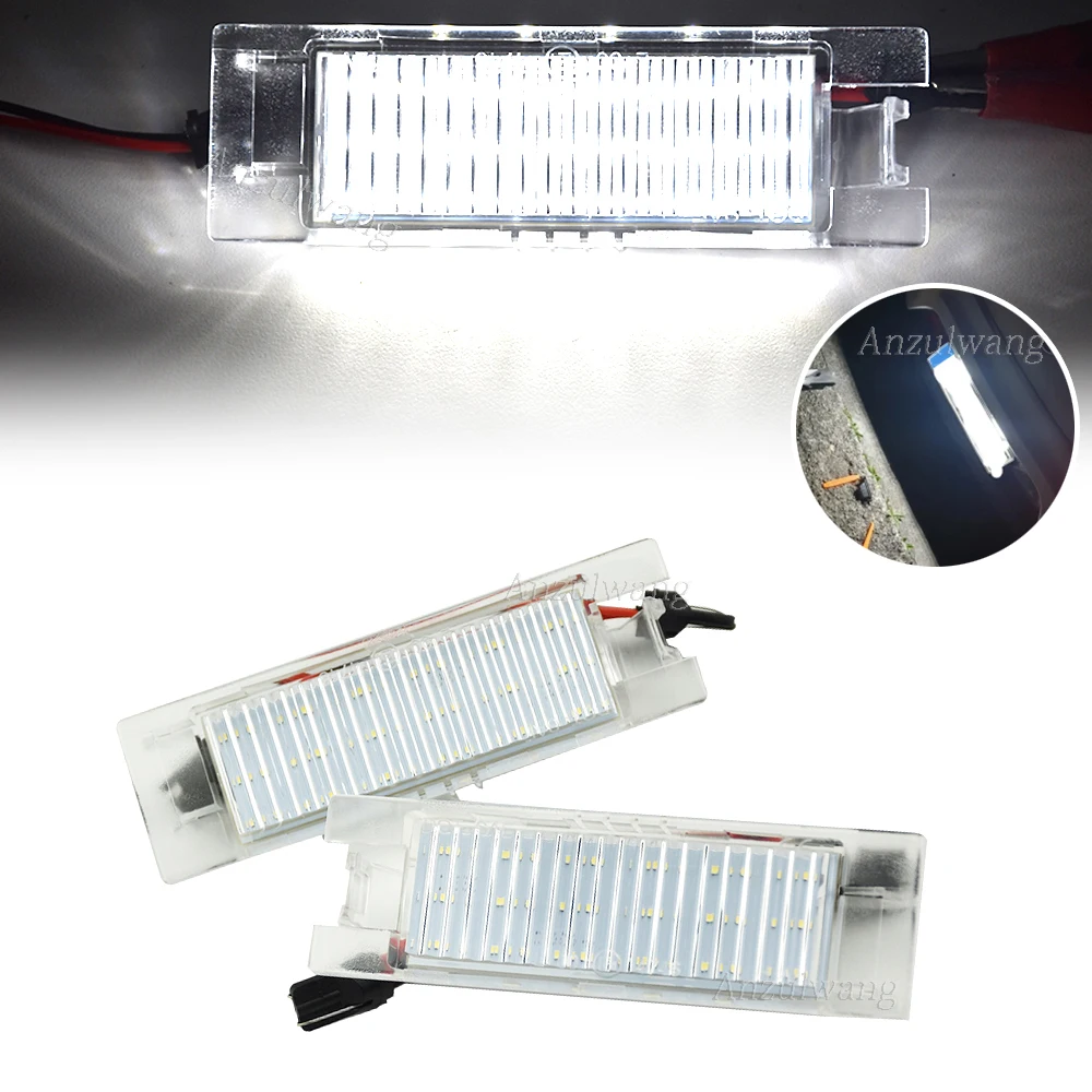 2PCS For Fiat Bravo 07-14 Grande Punto 05-09 Evo Doblo 500L LED License Number Plate Lights Lamp For Alfa Romeo 147 156 159 166