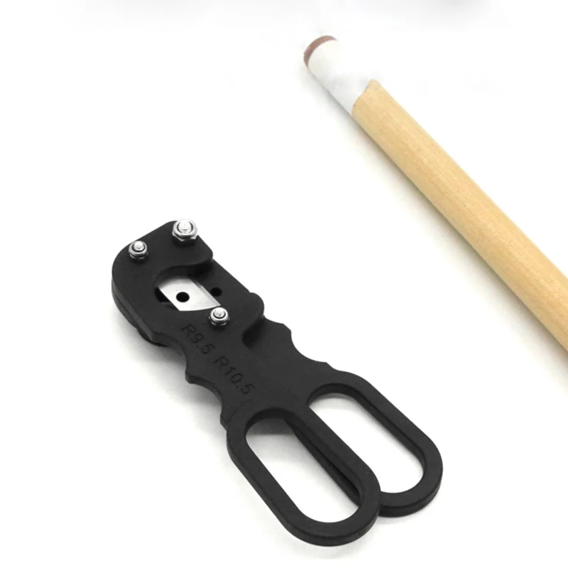 Cabezal de palo de billar, tijeras de reparación, herramienta de repuesto de cabezal de palo de taco de billar, herramienta de corte y reparación de puntas de taco de Material duradero