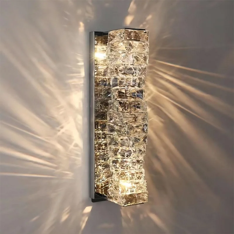 

Light Luxury Crystal Led Wall Lamp Luxury Villa Hotel Wall Lamp Modern Loft Style Simple Cottage Home Wall Lamp