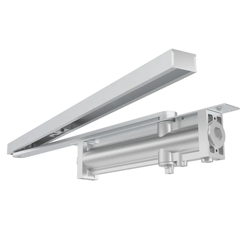 Concealed Hydraulic Buffer Door Closer Auto Rebound Non‑Positioning For Hotel Glass Door Slide Rail Hardware