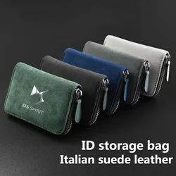 Suede Leather Portable storage box driver's license ID card storage bag For DS SPIRIT DS3 DS4 DS4S DS5 5LS DS6 DS7 Storage Box