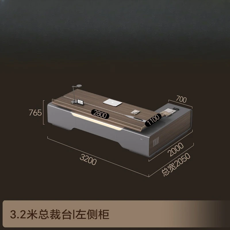 For Modern Office Light Luxury President Desk High End Tech Wood Executive Design Manager Workstation