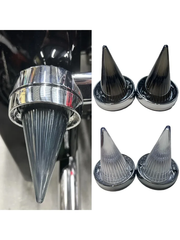Paar Motorcycle Indicator Lens Cover Richtingaanwijzer Cap Voor Harley Touring Road Glide Road King Electra Tour Glide 1986-2021 - afbeelding 2