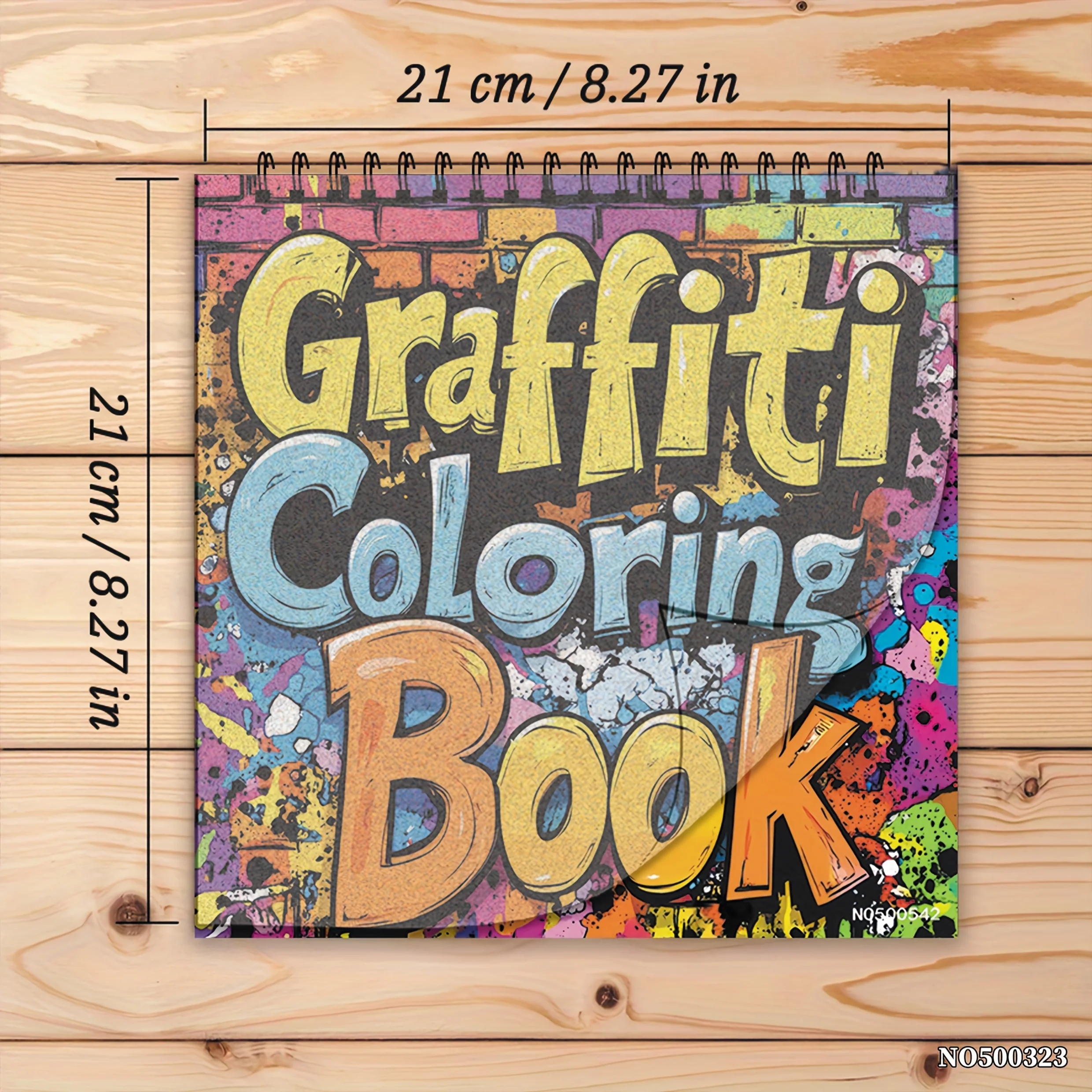 Adult coloring book - 8.27 x 8.27 inches, 22 pages. Street art style, the perfect gift for creative lovers.