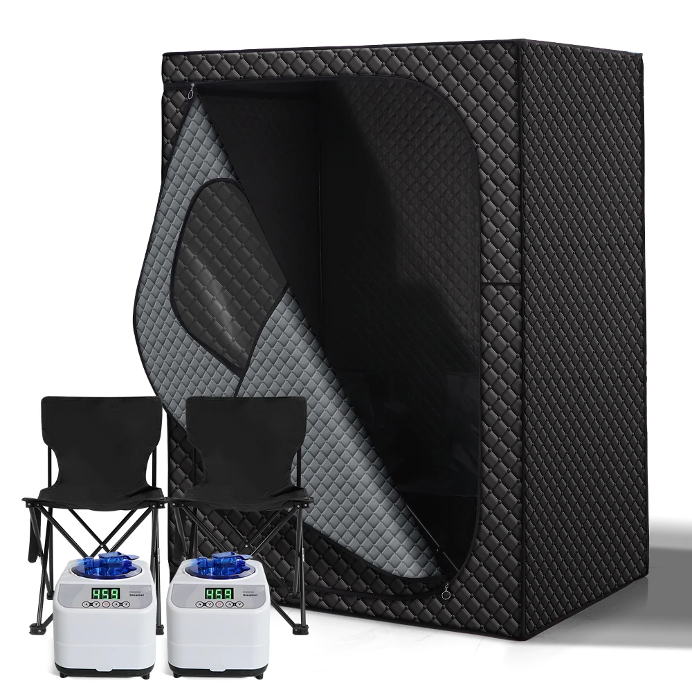 Portable Steam Tent, 1-2 Person 4 Season Sauna, Home Use, Large Size, Foldable Spa Sauna Room, Indoor Relaxation