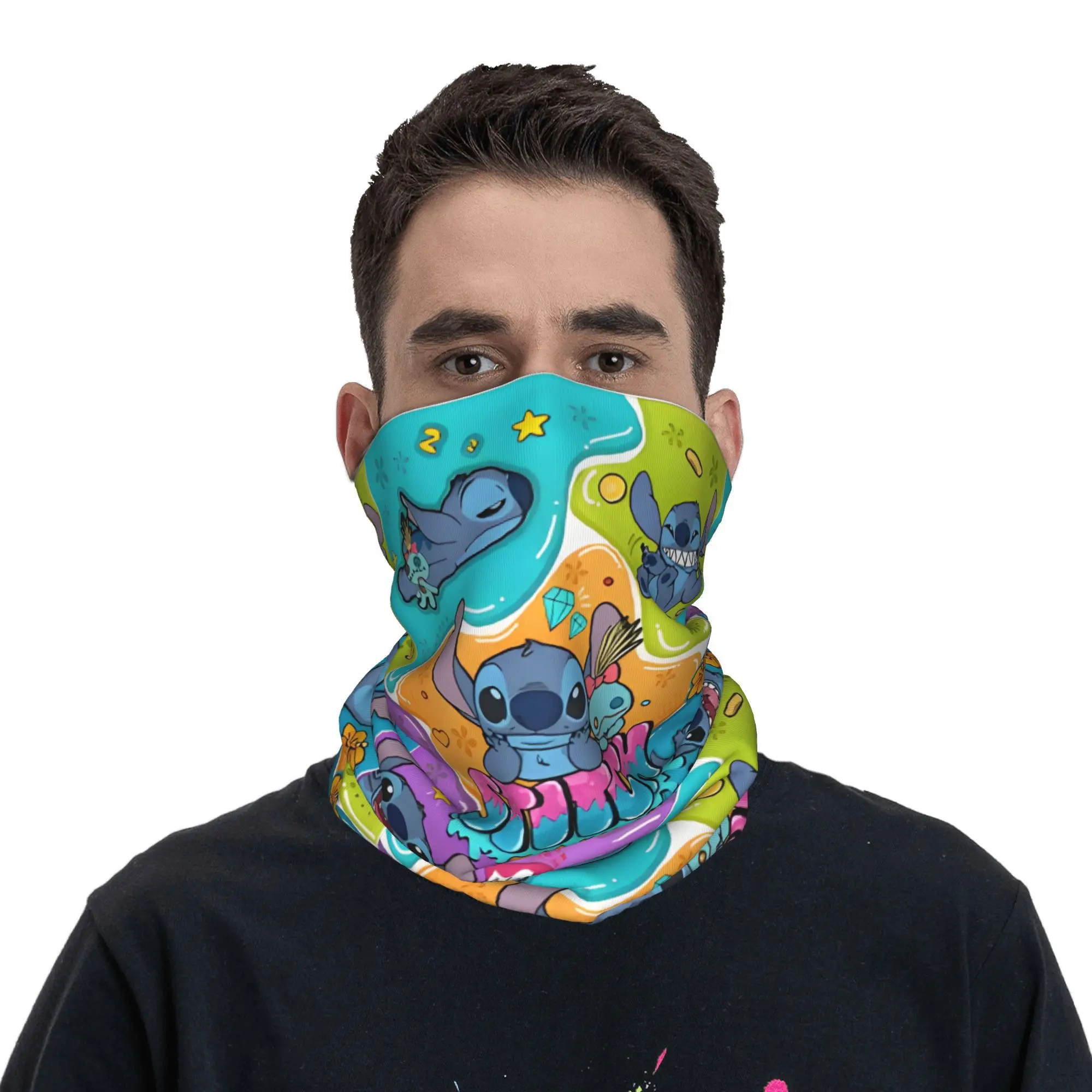 

Stitch Funny Kawaii (2) Bandana Fun Balaclava Autumn Riding Fishing Sun Protection Bicycle Mask Breathable Face Masks