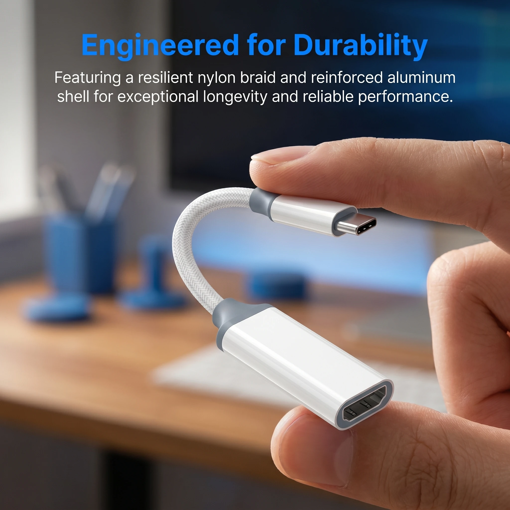 Type C to HDMI Cable 4K HD Video Audio Converter Adapter For MacBook Chromebook Laptop
