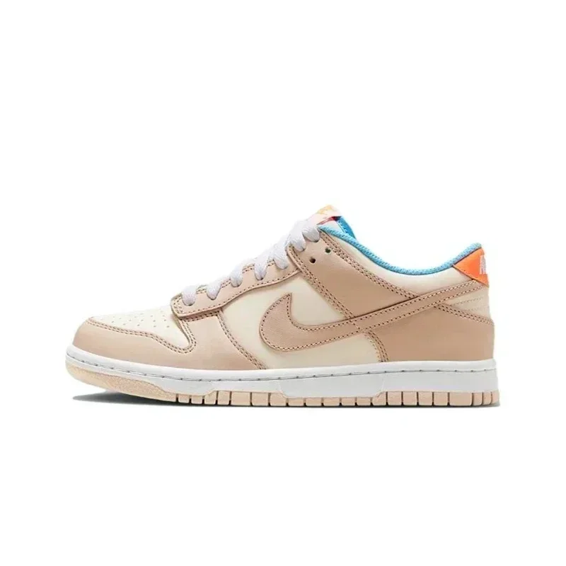 Nike Dunk Low Tênis de skate feminino masculino antiderrapante resistente ao desgaste absorção de choque sapatos de placa superior baixa GS branco