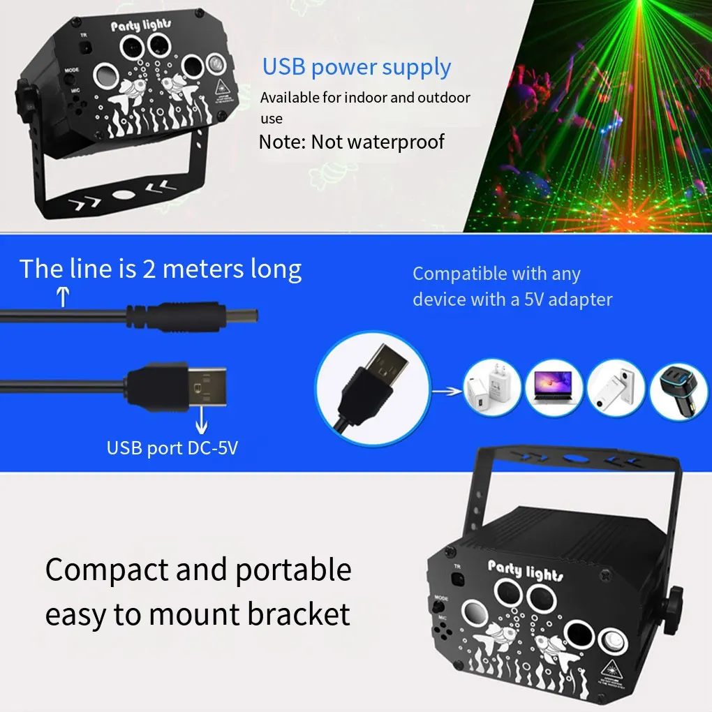 Proyektor Lampu Led Cangkang Aloi Aluminium Ringan untuk Ruang Dansa Dilengkapi Panas Tahan Lama