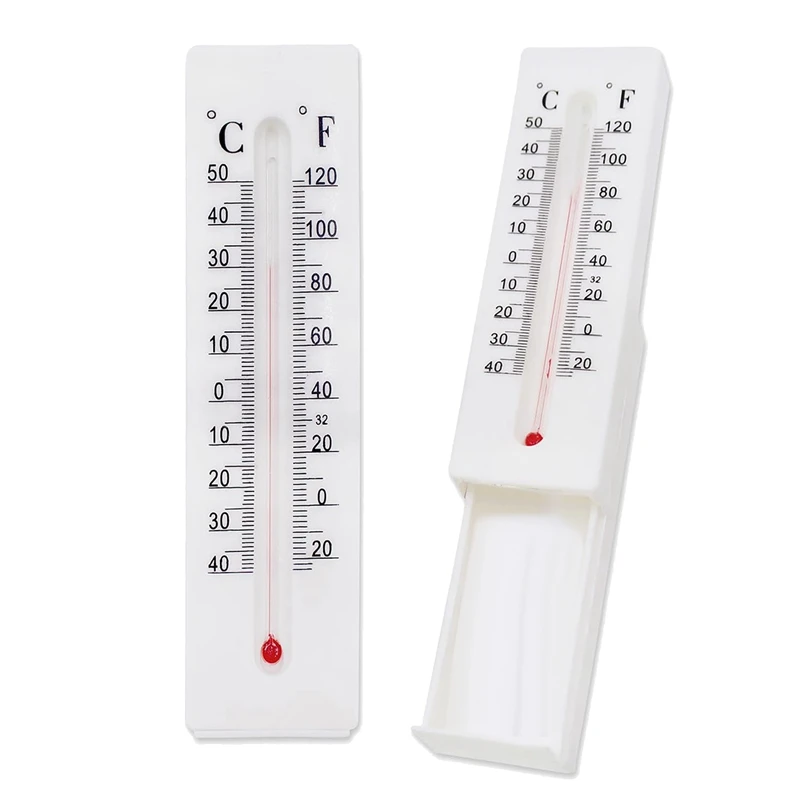 Thermometer Decorative Hide A Key Diversion  Compartment Secret  Storage, Outdoor 2Pcs