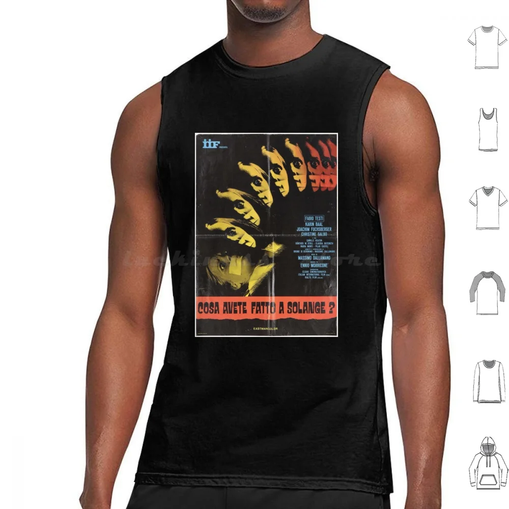 What Have You Done To Solange ( Poster Art ) Tank Tops Print Cotton Solange Horror Bava Dario Argento Lamberto Bava