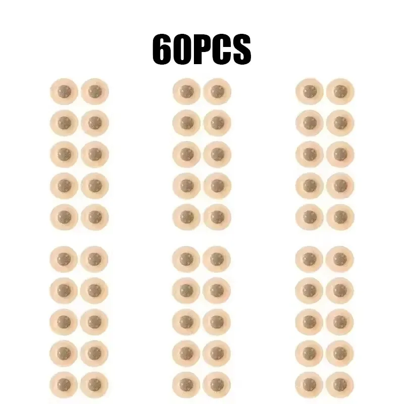 60 قطعة بقع التنفس الأنف المغناطيسي شفط الحديد شرائط الأنف زيادة الهواء تحسين النوم تقليل الشخير أداة