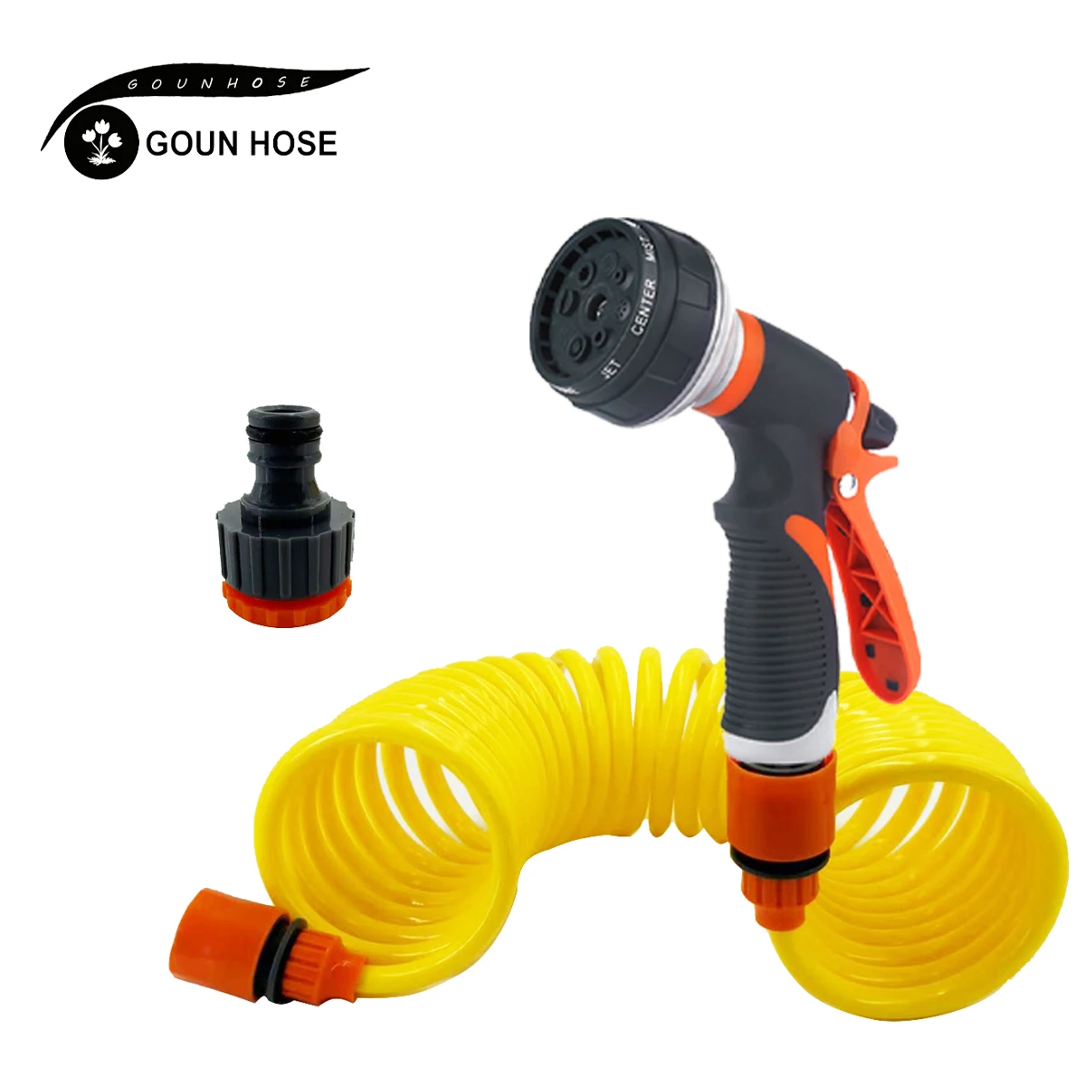 

7.5m/30m GOUN HOSE Garden Watering Hose, Metal Car Wash Water Gun Flexible And Stretchable EVA Hose Suitable For Lawn Irrigation