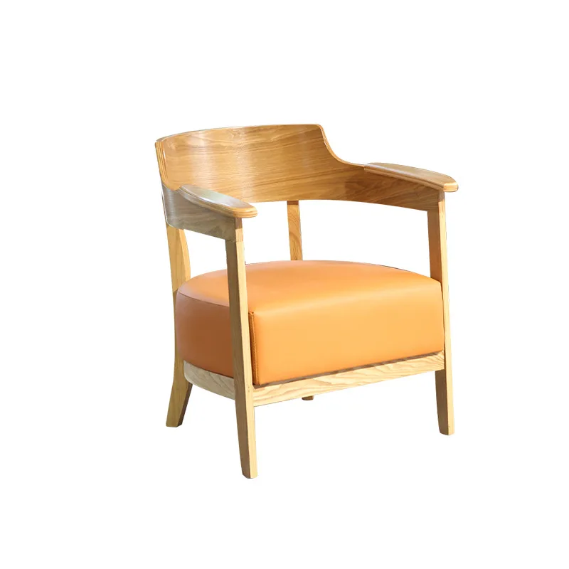 

Modern simple solid wood negotiation area milk tea shop cafe